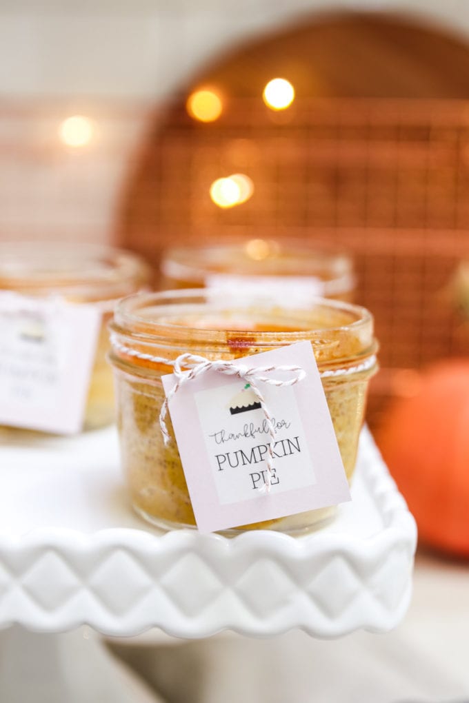 mason jar pumpkin pies