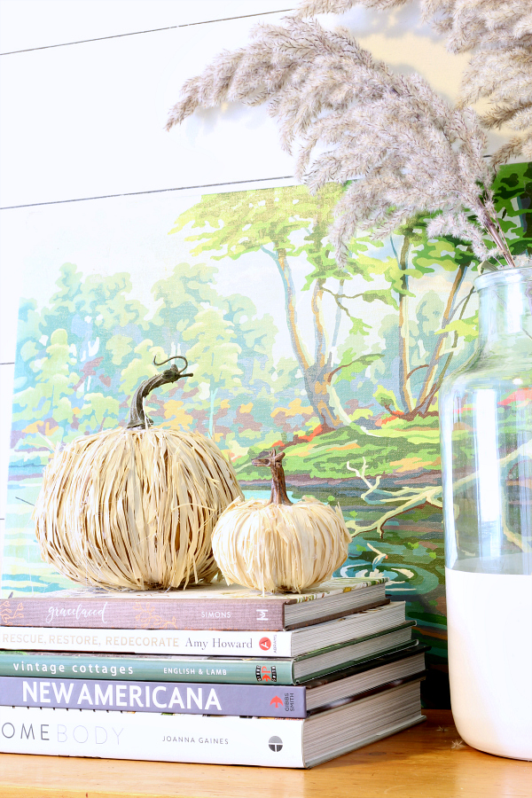 diy raffia pumpkins