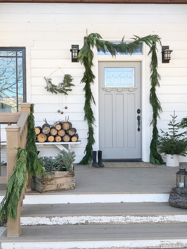 simple christmas front door