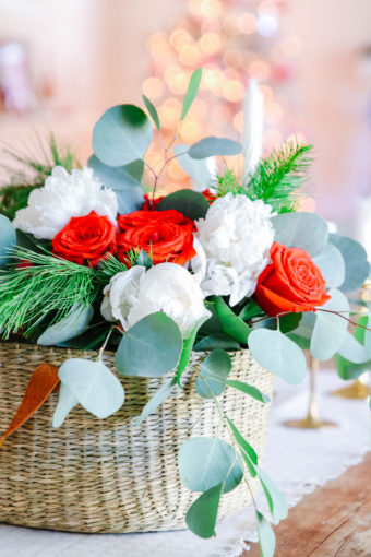 holiday flower arrangement