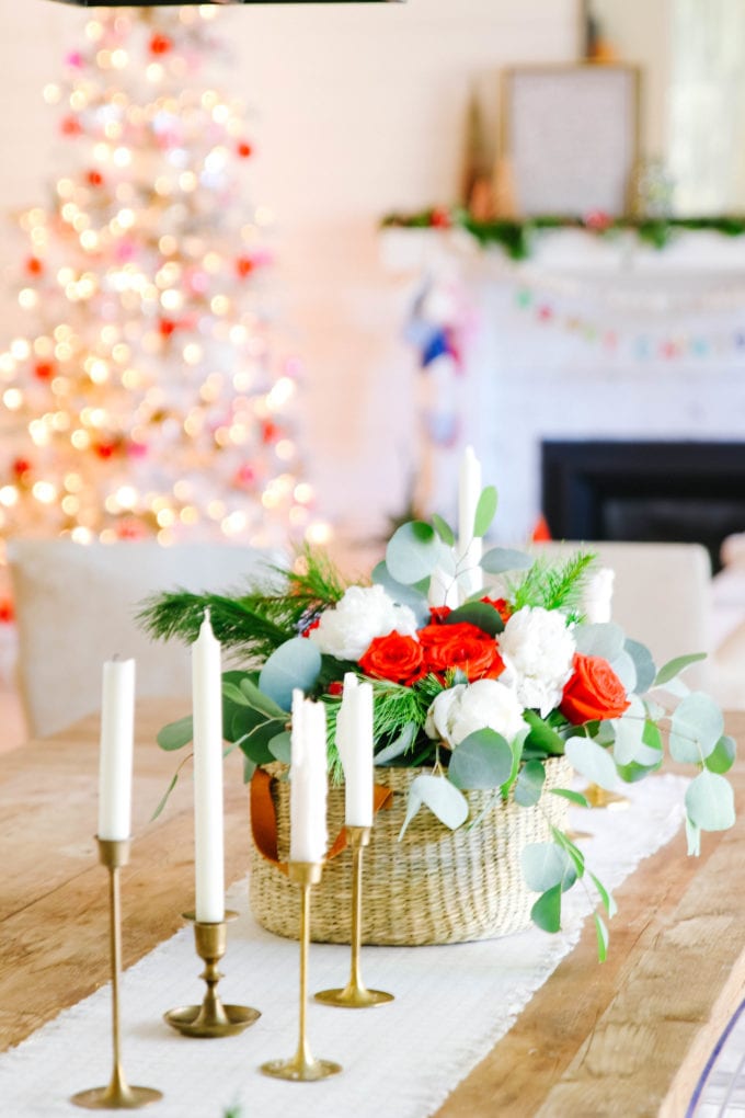 holiday flower arrangement