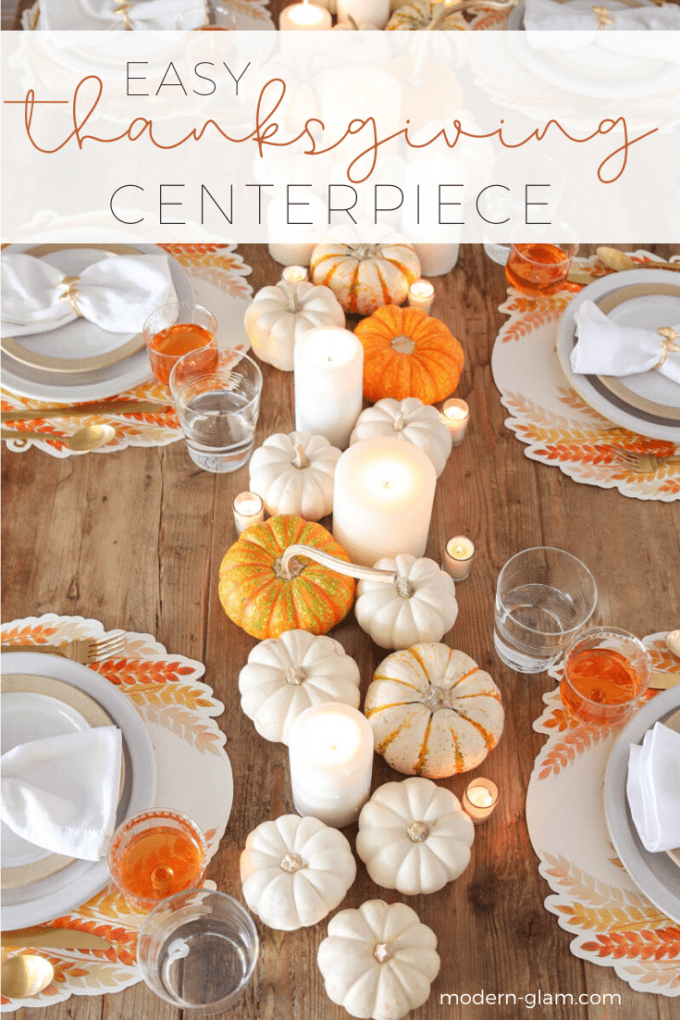 thanksgiving centerpiece idea with pumpkins