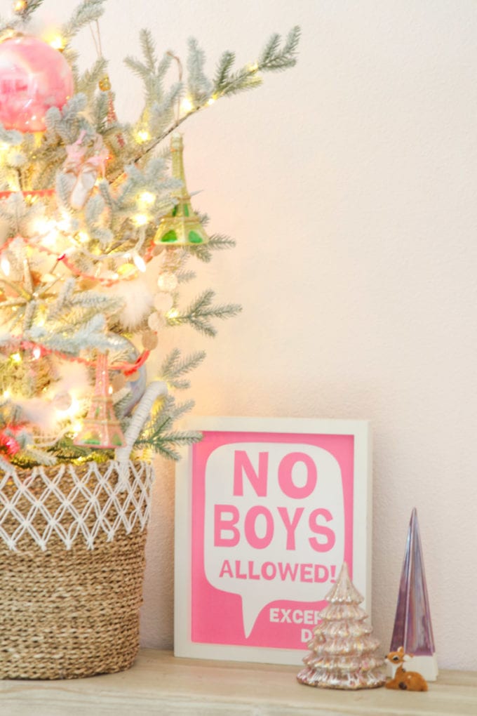 pink christmas tree