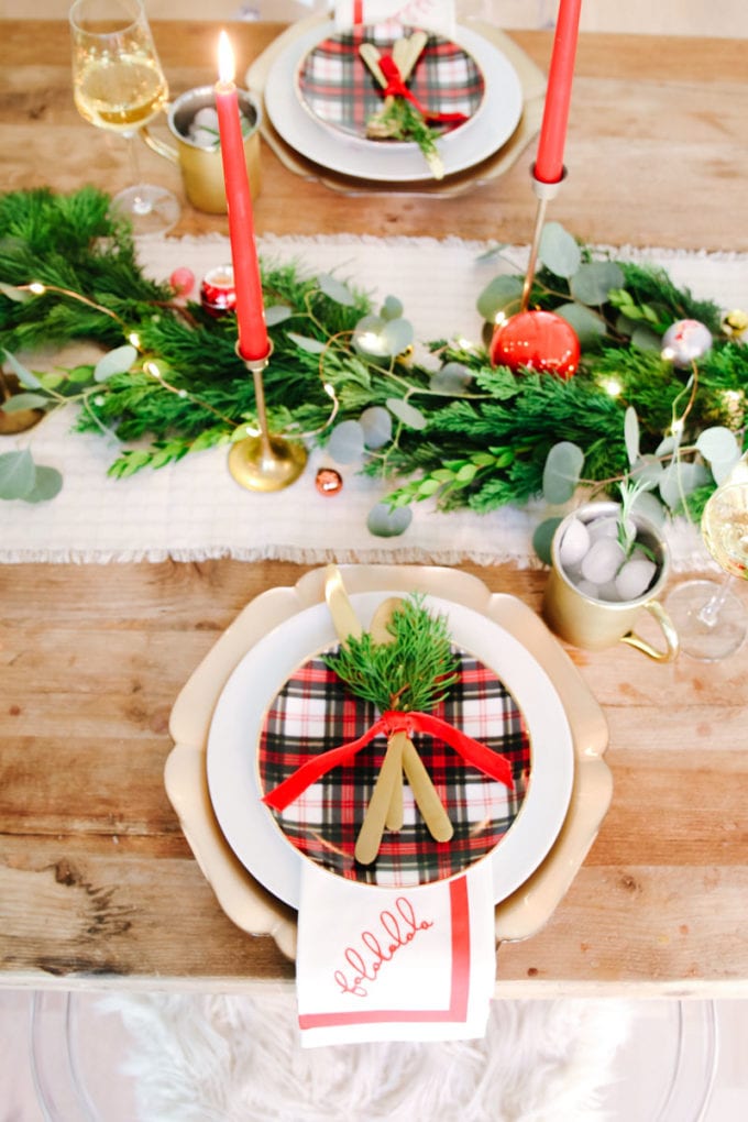 christmas table setting ideas