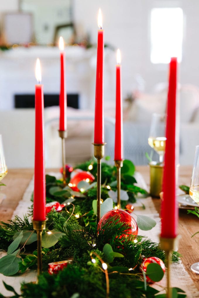 vintage modern holiday centerpiece