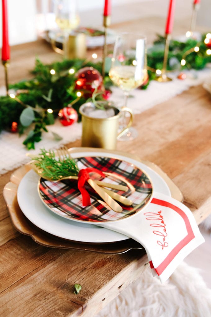 vintage modern holiday table