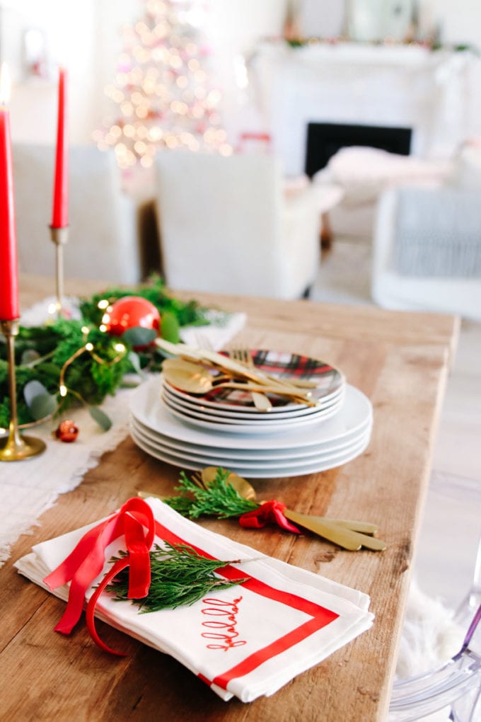 vintage modern christmas table