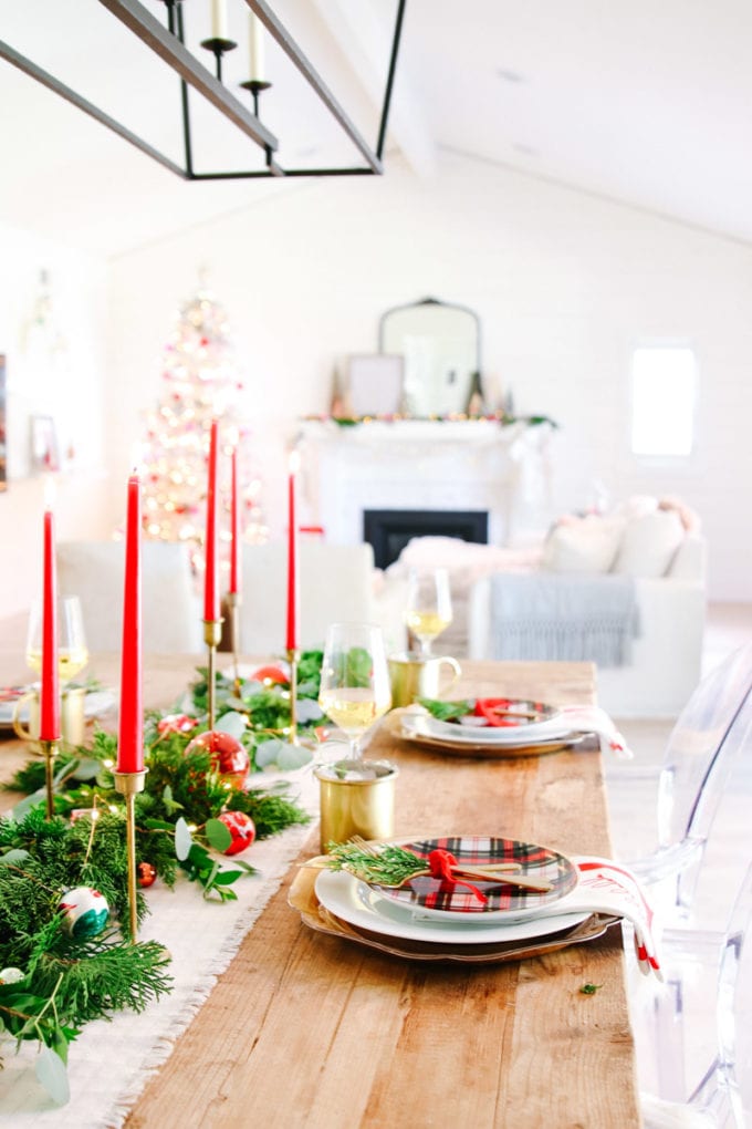 vintage modern holiday table