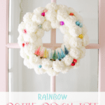 christmas wreath with pompoms