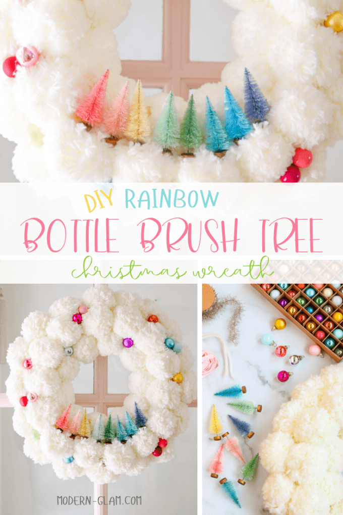 diy rainbow wreath