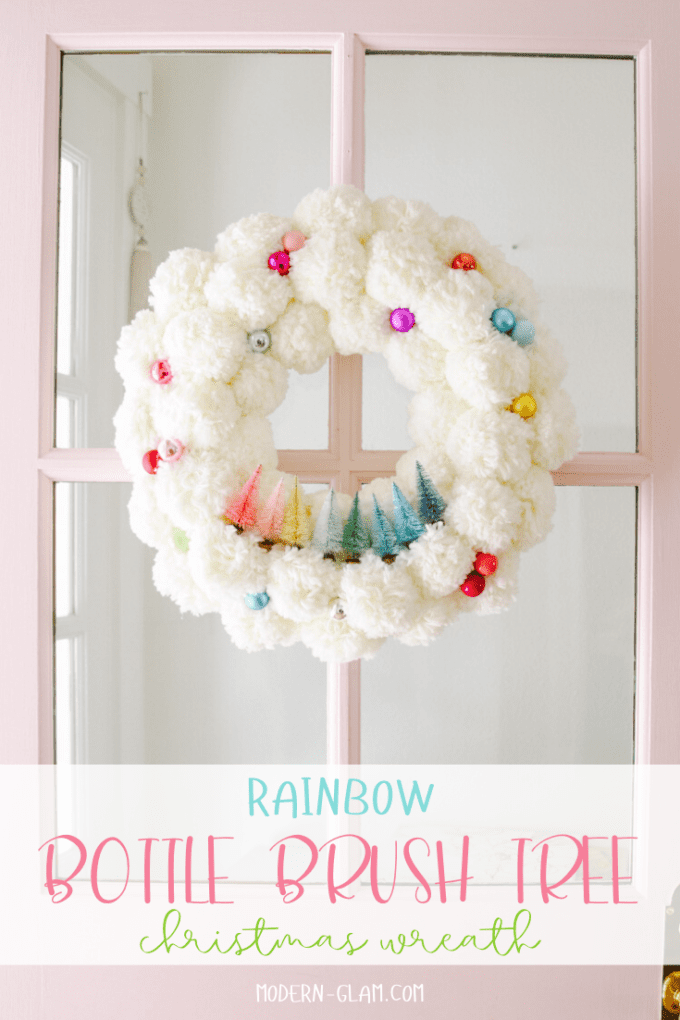 christmas wreath with pompoms