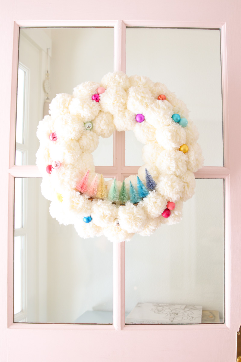 fun and colorful winter wreath