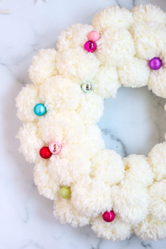 pom pom wreath