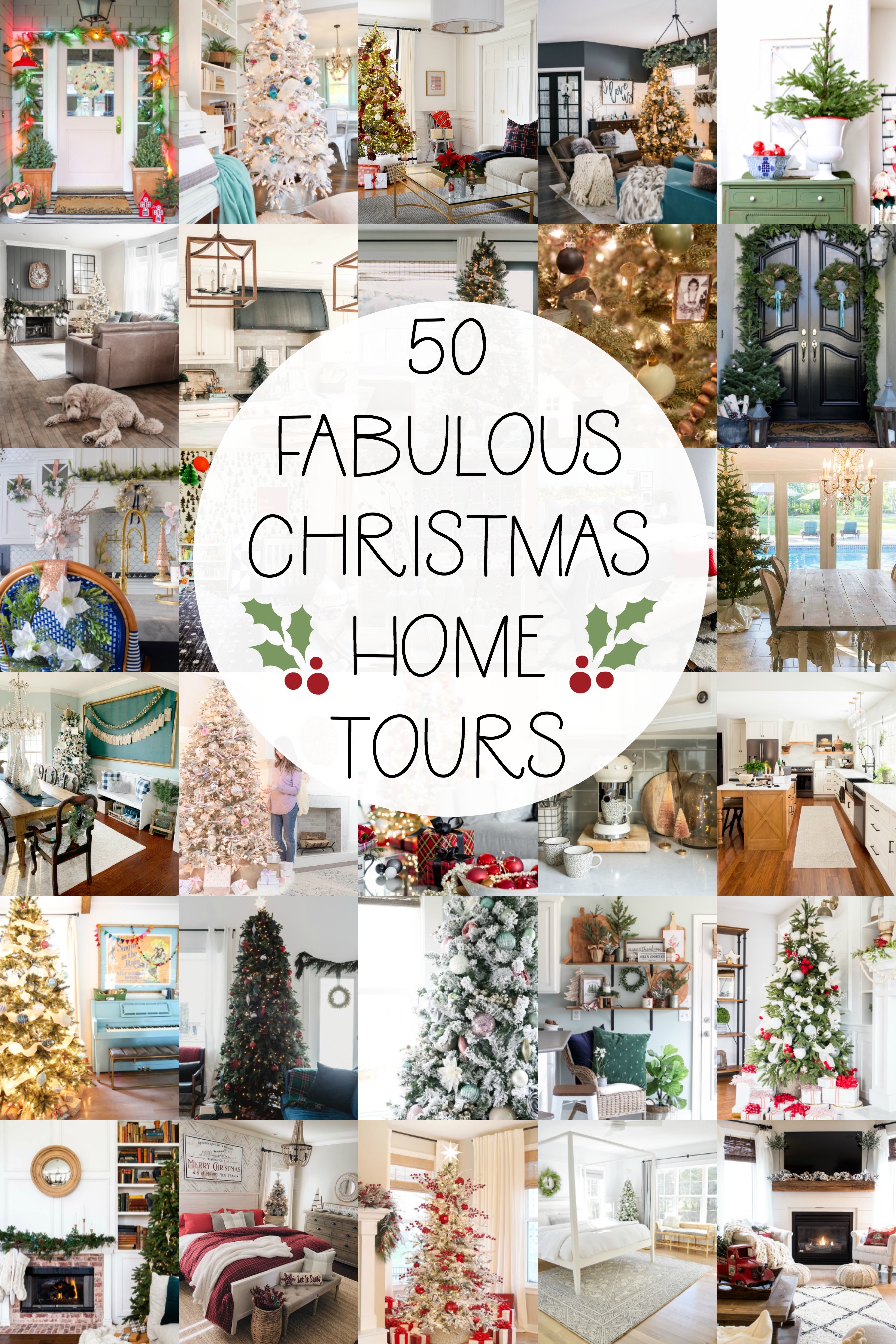 Colorful Farmhouse Christmas Porch - Modern Glam