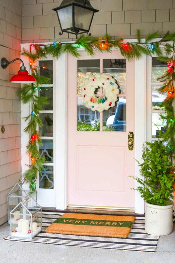 modern farmhouse christmas porch