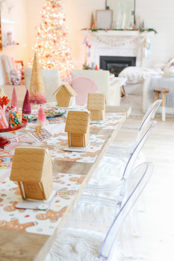 gingerbread house decorating party for kids