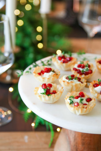 Easy Holiday Appetizer - Baked Goat Cheese Bites - Modern Glam
