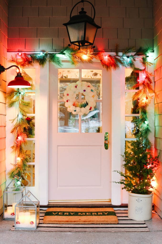 modern farmhouse christmas porch