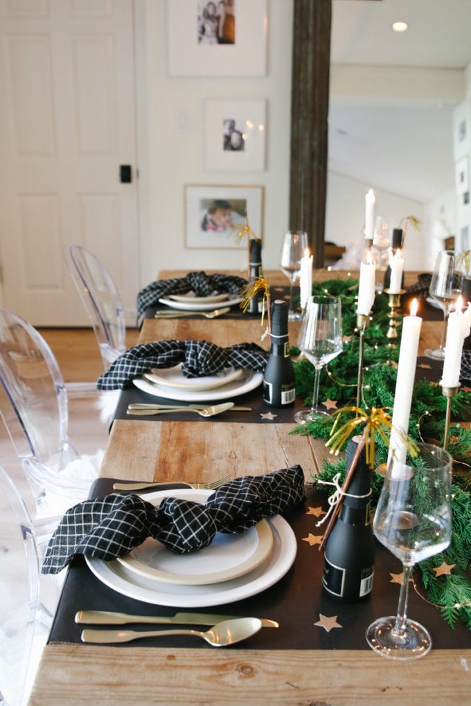 New Year's Eve tablescape