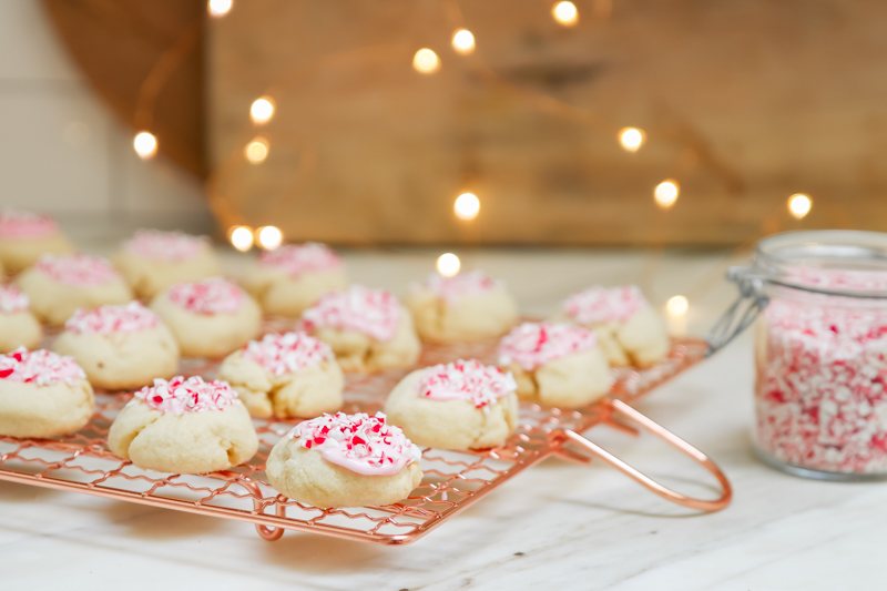 candy cane thumbprints