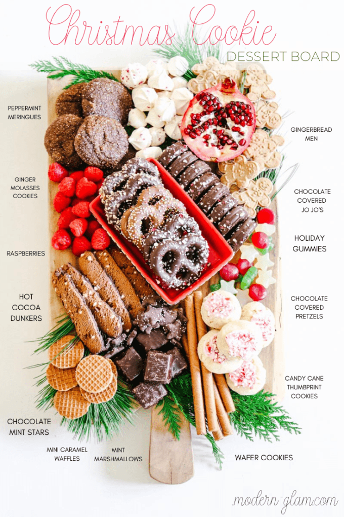 christmas cookie charcuterie board