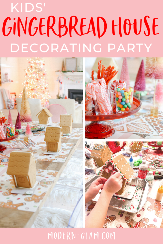 kids' gingerbread house decorating party