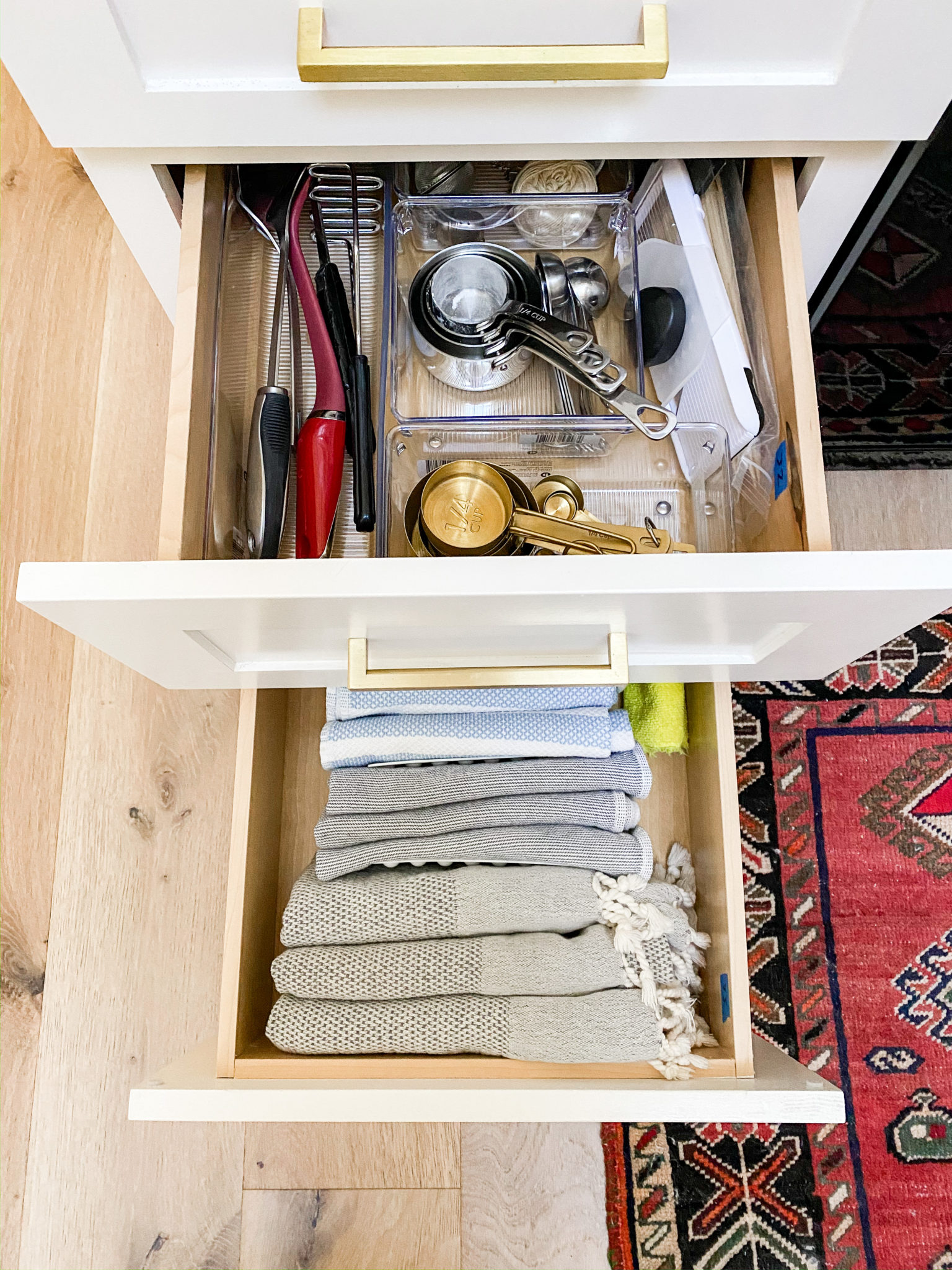 Any idea how to organize inside these deep kitchen lower cabinets?