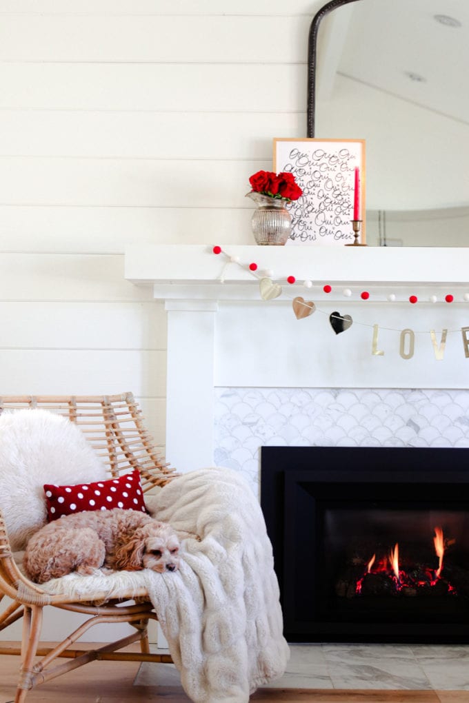 valentine mantel decorating ideas