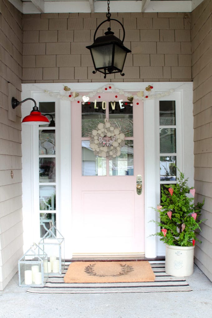 valentine's day porch decor