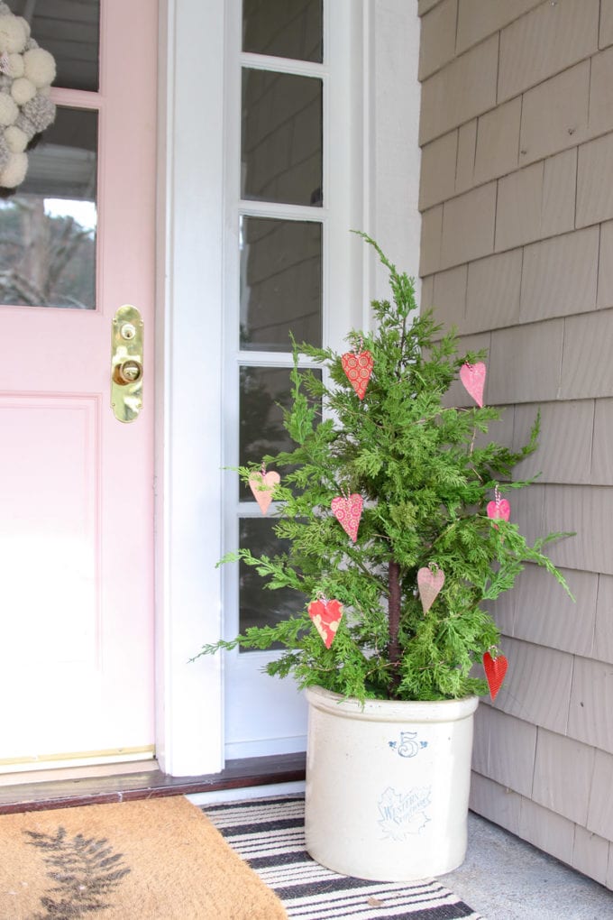 valentine's day porch decor