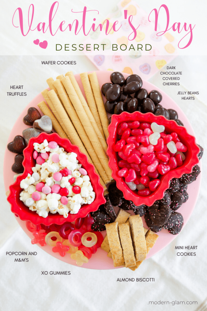 valentine's day dessert board