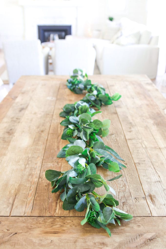 faux eucalyptus garland hack