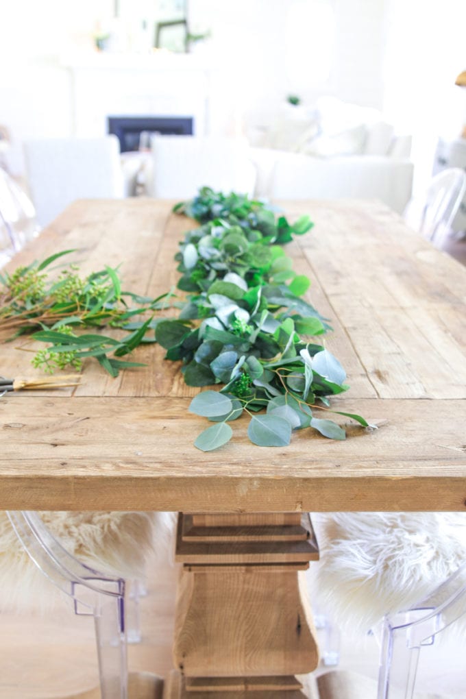 faux eucalyptus garland hack