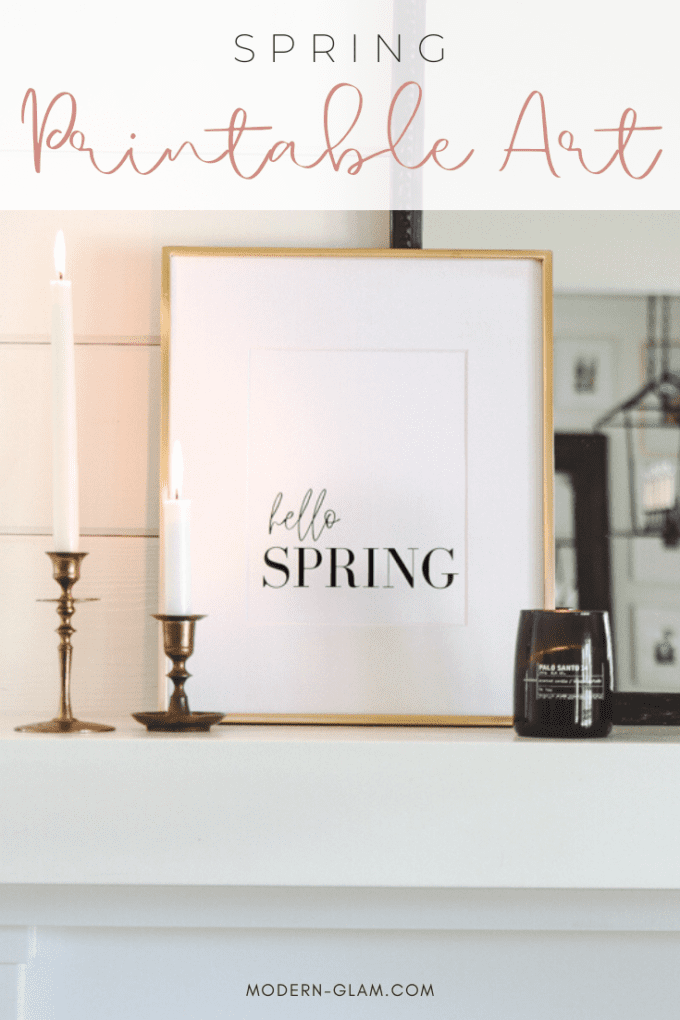 free hello spring printable 