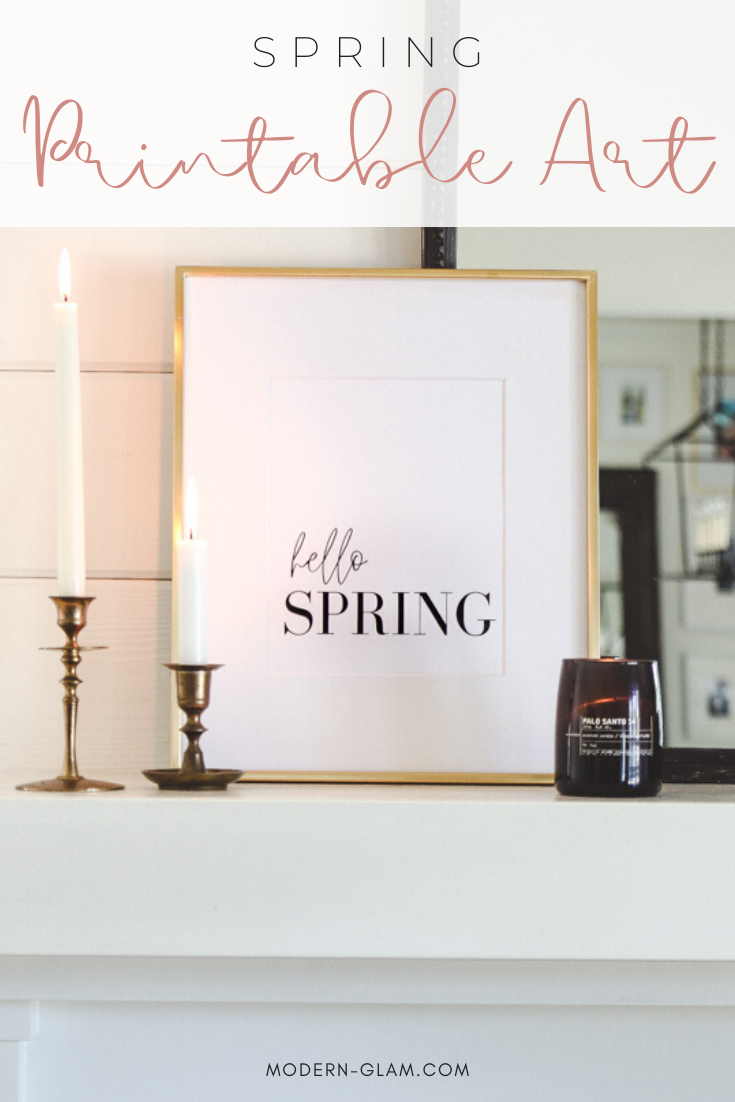 Hello Spring Printable: Modern Art for Your Mantel - Modern Glam