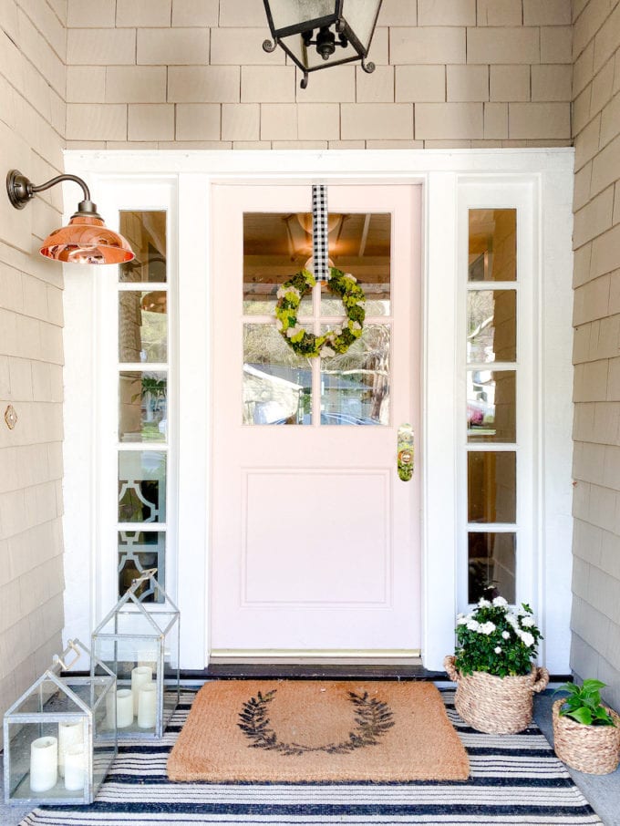 simple spring front door decor