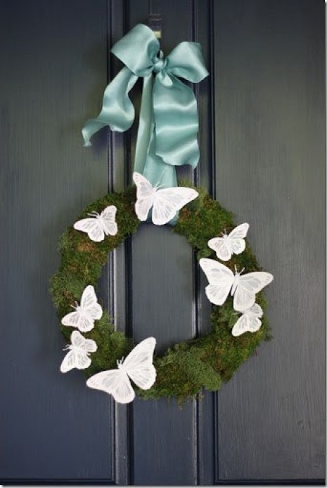 diy moss wreath for spring