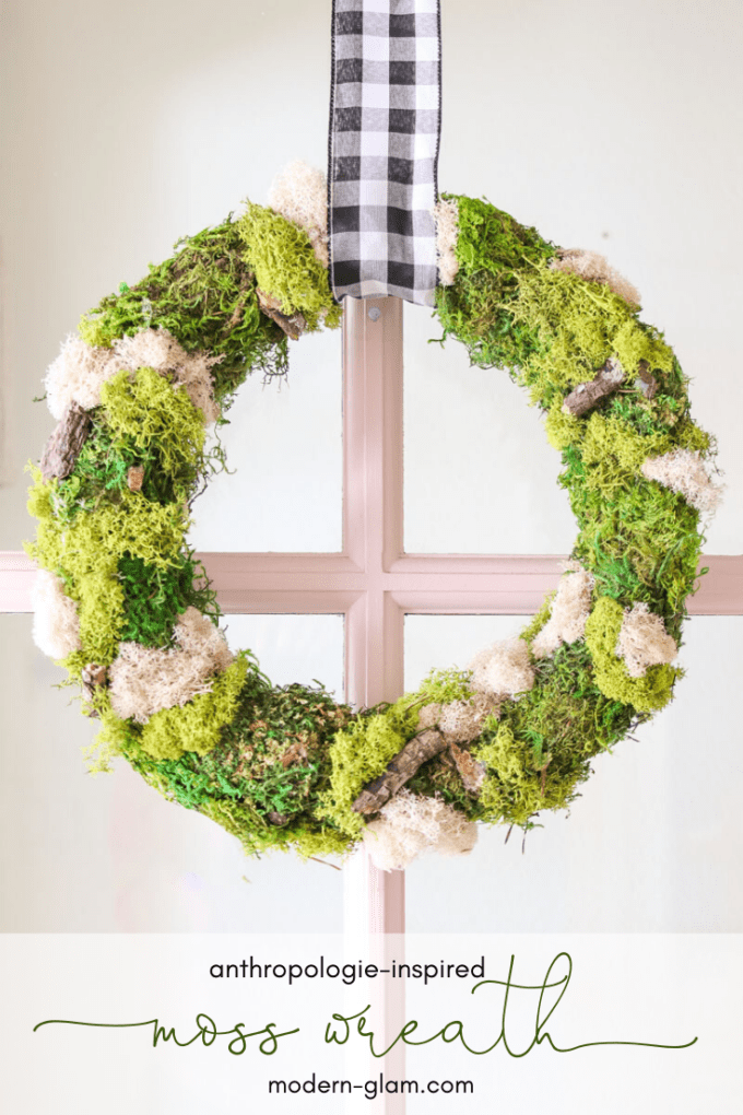 anthropologie-inspired moss wreath DIY idea