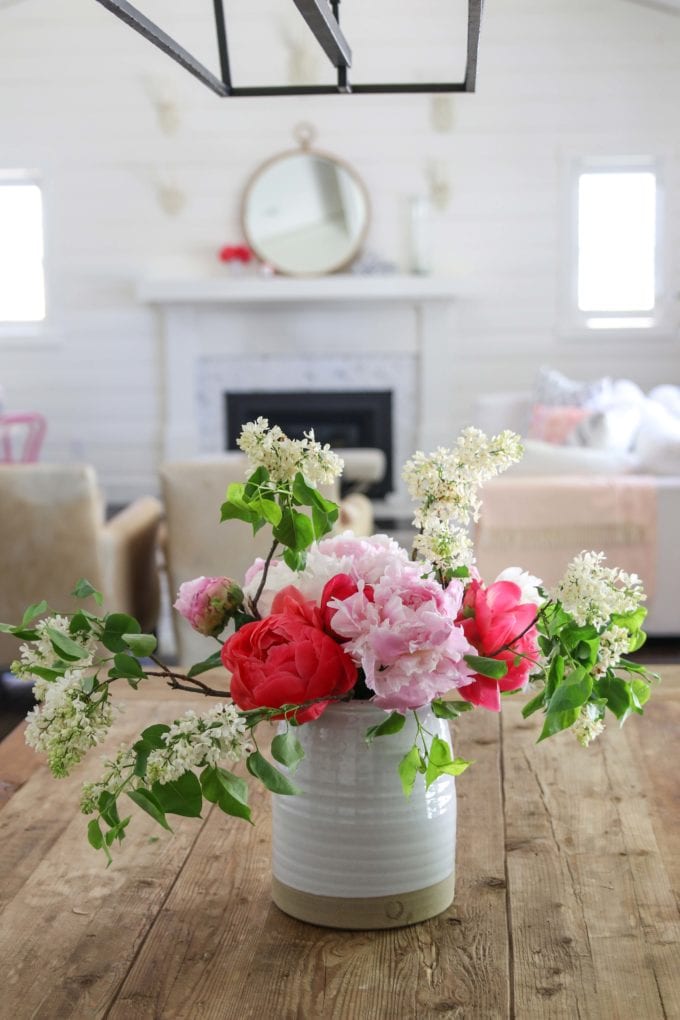 how to make a peony arrangement