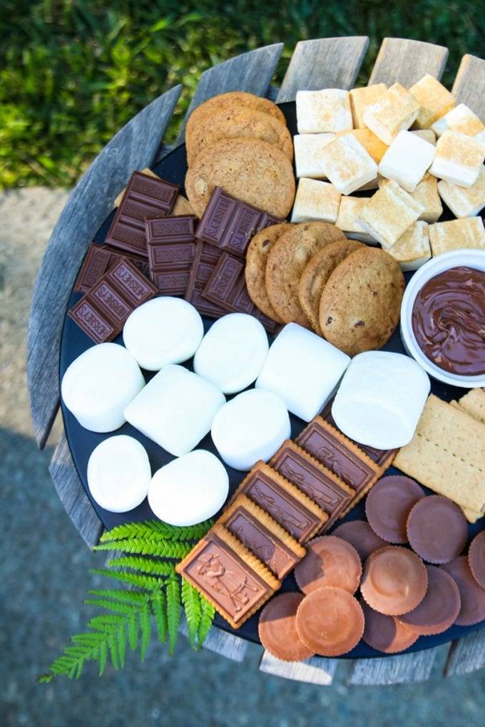 s'mores dessert charcuterie board