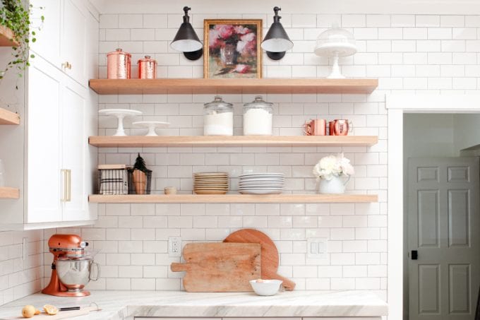 kitchen open shelving