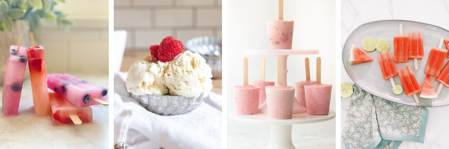 Cold summer dessert are featured in the graphic.