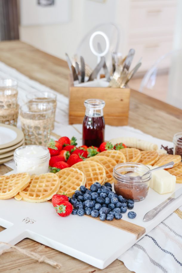 Waffle Brunch Board With All The Fixings Modern Glam