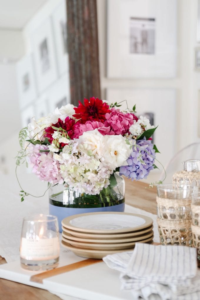 what flowers look good with hydrangeas 