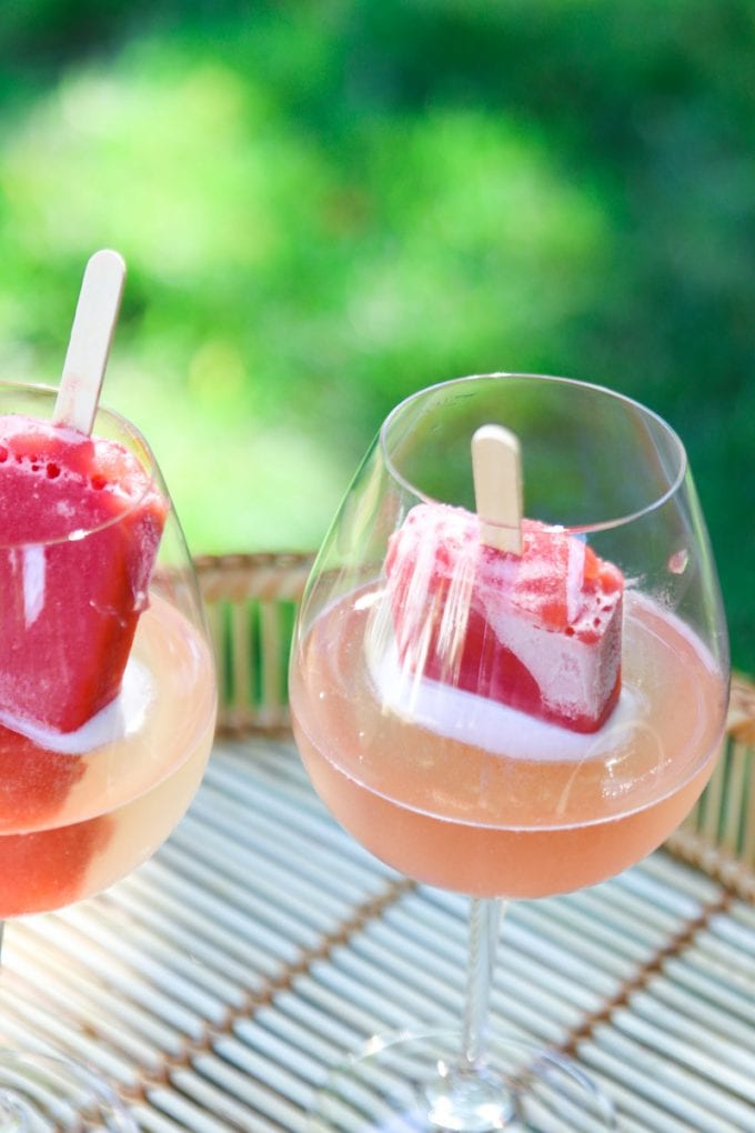 Strawberry Champagne Popsicle Recipe