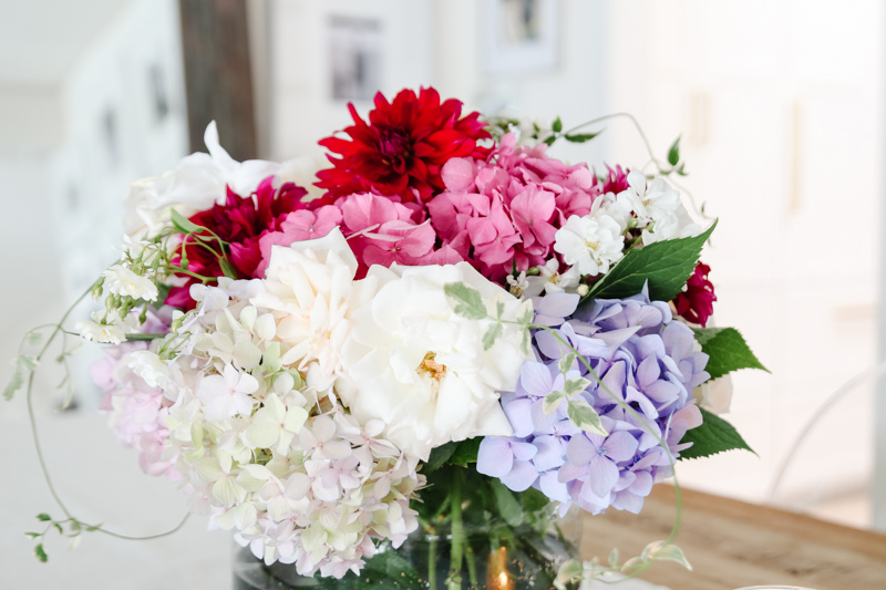 rustic summer flower arrangement