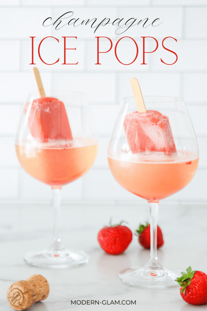 champagne ice pops