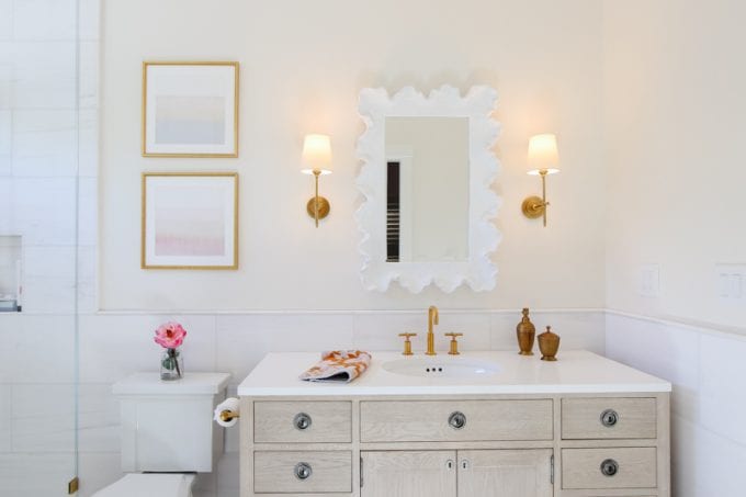 calacatta gold marble bathroom
