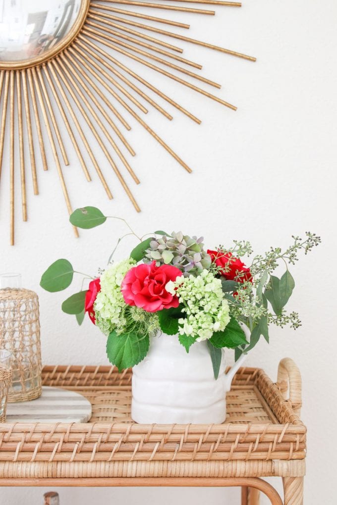 how to arrange grocery store flowers