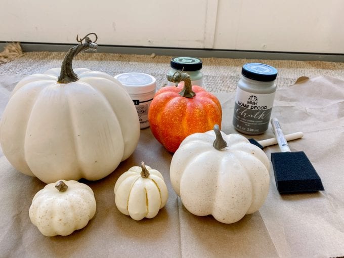 how to make concrete looking pumpkins